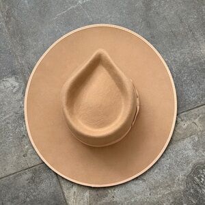 Tan Wide Brim Lack of Color Hat
